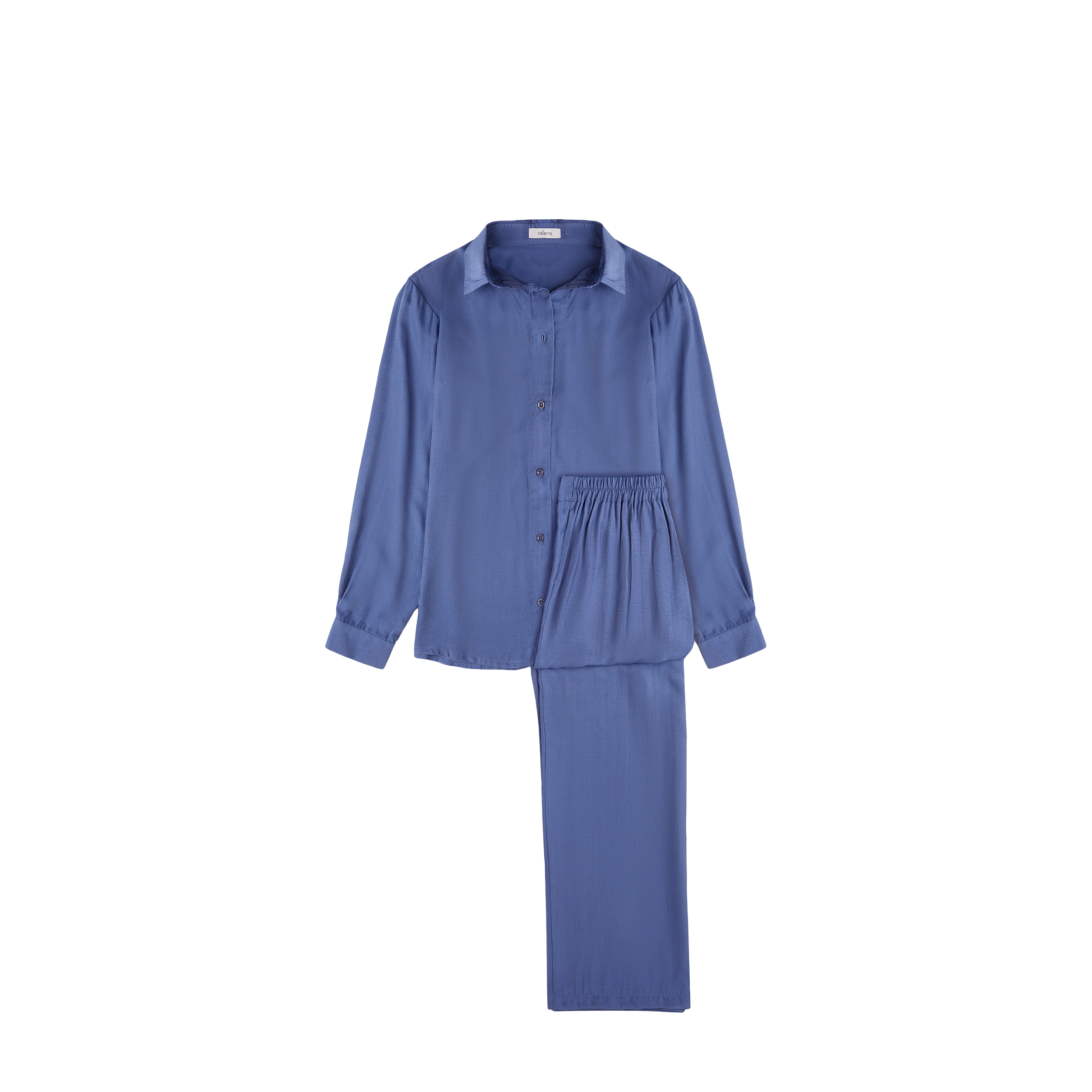 Celena Celena Пижамный костюм с брюками BLUE (L) CLASPN0922-001 Пижамный костюм с брюками BLUE (L) - фото 1